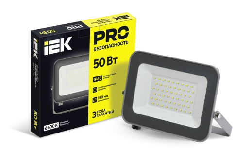 Прожектор СДО 07-50 светодиодный серый IP65 IEK фото 1