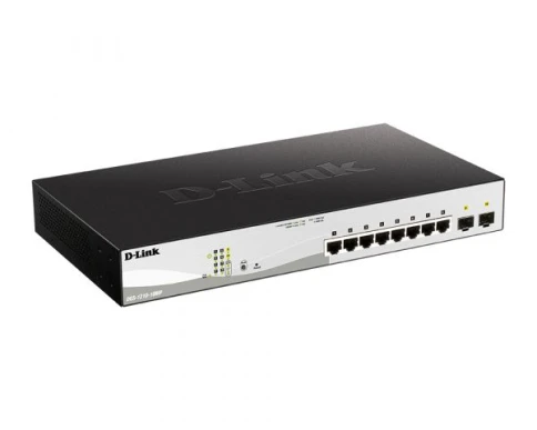 Коммутатор/ Smart L2 Switch 8х1000Base-T PoE, 2х1000Base-X SFP, PoE Budget 130W, Compact CLI фото 1