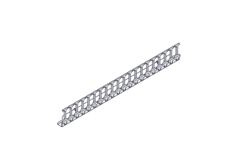 Vertical cable manager Systeme Electric, Excelente series, 42U, plastic fingers, single row, for mounting in a mounting channel фото 1
