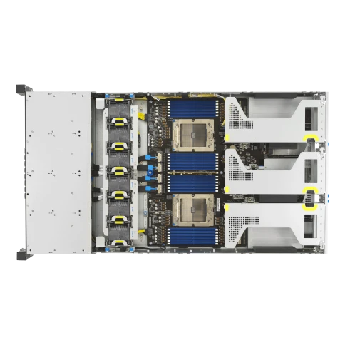 Серверная платформа/ ASUS RS720A-E13-RS8G, 2U, 2x  SP5 (LGA 6096P) TDP 400W, 24x DDR5 6400, 8 x 2.5" hsb NVME, 6 x PCIe gen5 x8, 2x PCIe gen5 x16, 2x OCP3.0 gen5 x16 (SFF), no LAN, 1+1 Redundant 3200W фото 9
