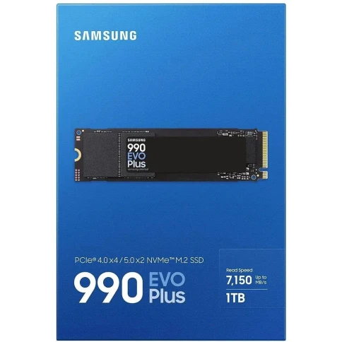 Твердотельные накопители/ Samsung SSD 990 EVO Plus, 1000GB, M.2(22x80mm), NVMe 2.0, NVMe 2.0, PCIe 4.0 x4, V-NAND TLC, R/W 7150/6300MB/s, IOPs 850 000/1 350 000, TBW 600, DWPD 0.3 (12 мес.) фото 5