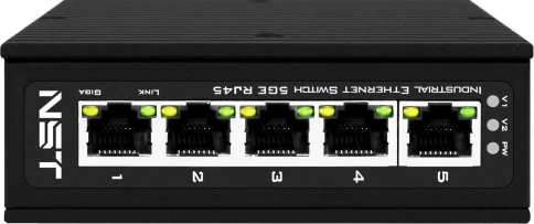 Промышленный коммутатор Gigabit Ethernet/ Промышленный коммутатор Gigabit Ethernet на 5GE RJ45 портов. Порты: 5 x GE (10/100/1000Base-T). Встроенная грозозащита 6кВ. Питание: 3 x входа DC9-57V(6W). БП в комплект НЕ входит. Монтаж на DIN-рейку или на стену фото 1