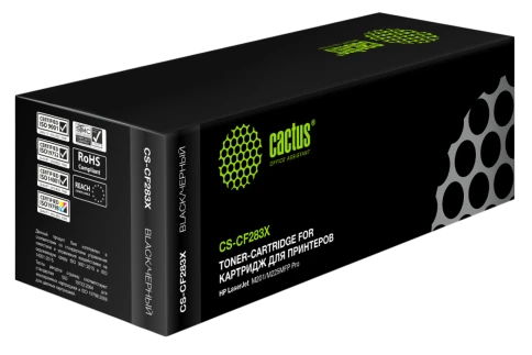 -/ Картридж лазерный Cactus CS-CF283X CF283X черный (2200стр.) для HP LJ Pro M225dn/M201/M202 фото 1