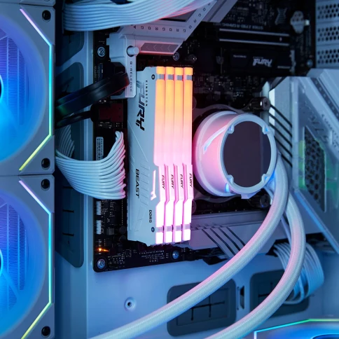 Память оперативная/ Kingston 16GB 5600MT/s DDR5 CL40 DIMM FURY Beast White RGB XMP фото 6