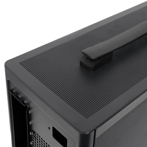 Корпус без блока питания/ Case HSPD M210, Mesh Mid Tower, Black, 0.7 SPCC, 1x90mm mATX, mITX 140/280/150mm 1x2.5", 1x3.5", 4xPCI 1xUSB-A 3.0 302x168x350mm фото 5