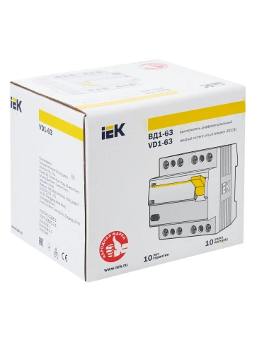 УЗО ВД1-63 4Р 63А 100мА IEK фото 5