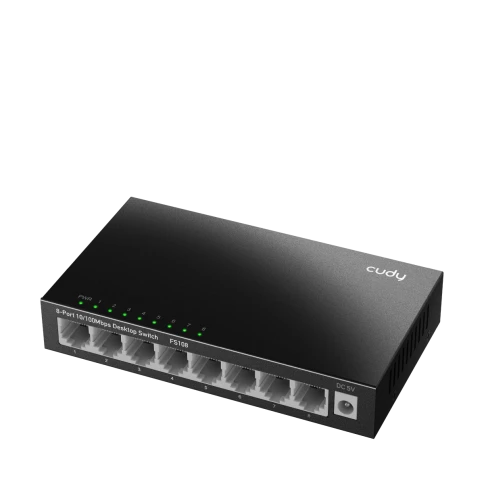 Коммутатор/ 8-Port 10/100 Mbps Desktop Switch, 8 10/100M RJ45 Ports, Loop Detection, Metal Case, Power Saving, Plug & Play фото 2