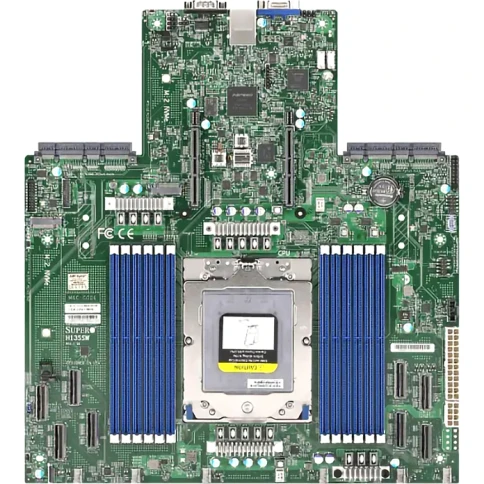 Платформа для сервера/ Supermicro Storage Server ASG-2015S-E1CR24L 2U (1x AMD EPYC 9004/9005 / 12x DDR5 RDIMM / 24x HS 3.5" SATA/SAS* / 2x HS 2.5" SATA rear / 2x M.2 NVMe (up to 22110) / 2x PCIe 5.0 x16 / 2x PCIe 5.0 x8 / no LAN (2x AIOM with OC фото 2