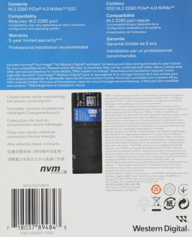WD WDS100T4B0E фото 6