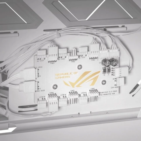 Корпус Asus Rog GR701 белый без БП E-ATX 7x120mm 3x140mm 4xUSB3.1 audio front door bott PSU фото 6