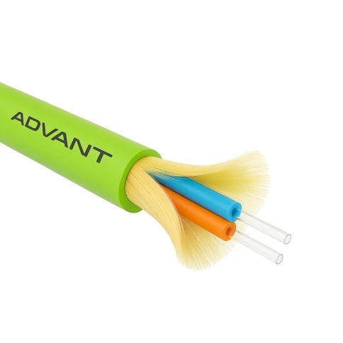 Волоконно-оптический кабель ADVANT ADVOM5-FO02-UV-LL, тип волокна MM 50/125 (OM5), количество волокон: 2, среда использования: Внутренняя/Внешняя, внешняя оболочка: LSZH, цвет: Зеленый. Внешний диаметр: 4,2 фото 1