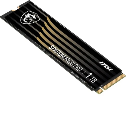 MSI SSD SPATIUM M480 Pro, 1000GB, M.2(22x80mm), NVMe, PCIe 4.0 x4, 3D TLC, R/W 7400/6000, IOPs 750 000/1 000 000, DRAM buffer 1024MB, TBW 700, DWPD 0.38 (5 лет) фото 4