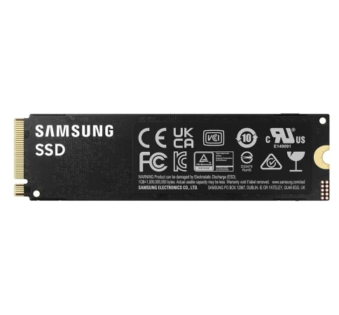 Твердотельный накопитель/ Samsung SSD 990 PRO, 1000GB, M.2(22x80mm), NVMe 2.0, PCIe 4.0 x4, V-NAND TLC, R/W 7450/6900MB/s, IOPs 1 200 000/1 550 000, DRAM buffer 1024MB, TBW 600, DWPD 0.33, with Heatsink (12 мес.) фото 4