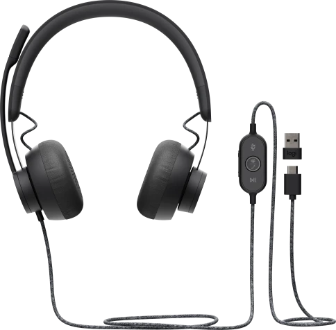 Гарнитура/ Logitech Headset Zone Wired  Teams Graphite фото 3