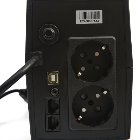 Башенный линейно-интерактивный ИБП/ ИБП CBR [UPS-TWP-101EJ-650] 650VA/390W, Schuko CEE 7 x2 outlets, LED, USB Type-B, RJ11/45 AVR, SEC, 12V/7Ah фото 5