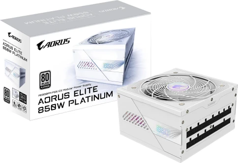 Блок питания Gigabyte ATX 850W GP-AE850PM PG5 ICE Gen.5 80+ platinum (20+4pin) APFC 120mm fan 8xSATA Cab Manag RTL [GP-AE850PM PG5 ICE] фото 7