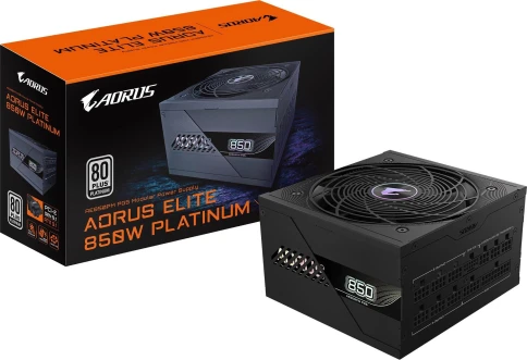 Блок питания Gigabyte ATX 850W Aorus Elite GP-AE850PM PG5 Gen.5 80+ platinum (20+4pin) APFC 120mm fan 8xSATA Cab Manag RTL [GP-AE850PM PG5] фото 7