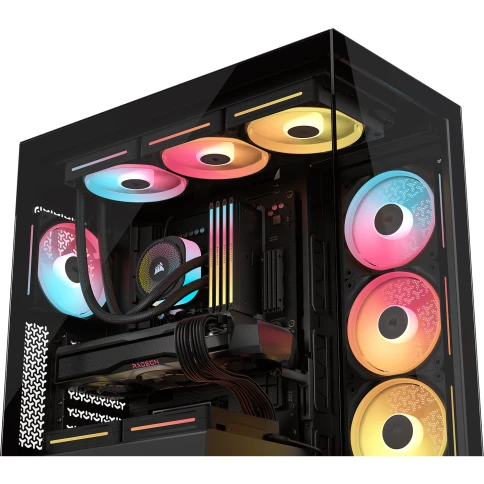 Корпус без блока питания/ Case Corsair 3500X LX-R RGB iCUE LINK, Midi-Tower, TG, 3x120mm ARGB, 2xUSB-A 3.2, 1xUSB 3.2 Type-C, E-ATX, ATX, mATX, mITX Black фото 4