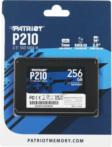 Твердотельный накопитель Patriot SATA-III 256GB P210S256G25 P210 2.5" [P210S256G25] фото 7