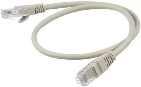 Патч-корд/ Патч-корд GoPower RJ-45 (m)-RJ-45 (m) 0.5м кат.5е ПВХ 26AWG серый в пакете (1/250) фото 1