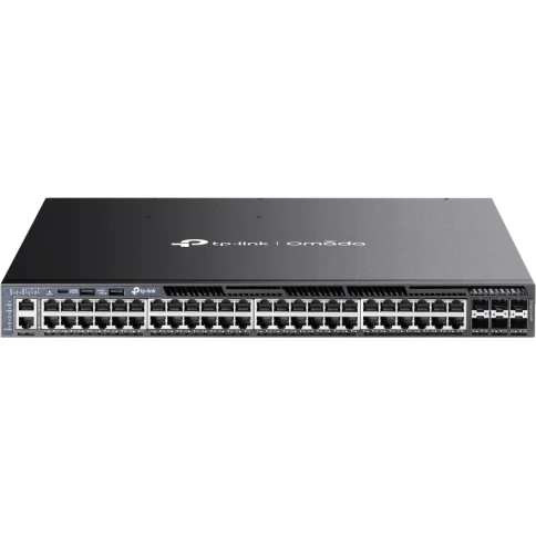 Коммутатор/ Omada 48-Port Gigabit Stackable L3 Managed PoE+ Switch with 6 10G Slots фото 1