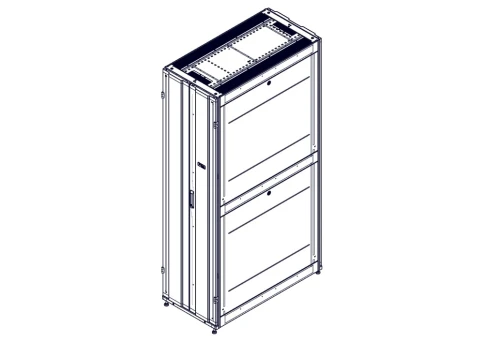 Шкаф Systeme Electric, серия Uniprom, 48U-600/1200, боковые панели 4шт, черный фото 9