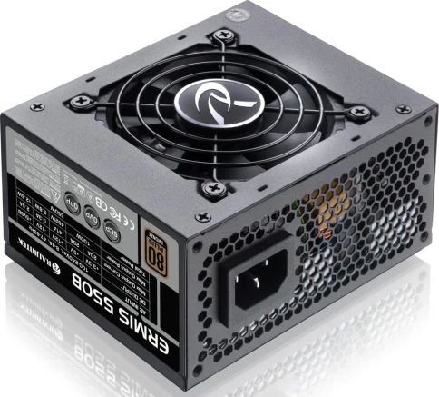 Блоки питания/ Power Supply Raijintek ERMIS 550B, 550W 80+ Bronze (SFX, Non-modular, 1x24(20+4)pin, 1x4+4-pin CPU, 2x6+2-pin PCIe, 3xSATA3, Active, 80x80mm, 125x100x64mm, APFC, black) фото 3
