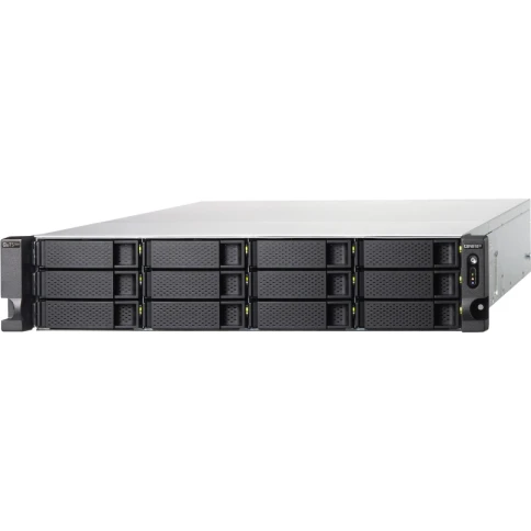 Сетевое хранилище без дисков/ Enterprise QNAP TS-h1283XU-RP-E2236-32G 12-Bay NAS( 12x2.5"/3.5" SATA HDD/SSD), Intel® Xeon E-2236 6-core 3.4 GHz (up to 4.8 GHz), 32 GB ECCDDR4 (2 x 16 GB) up to 128 GB (4 x 32 GB), 4xGbE LAN, 2 x 10GbE SFP+, 2 x 1 фото 3