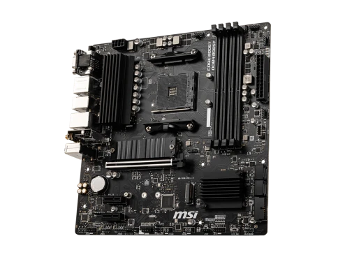 Материнская плата/ MB MSI AMD B550 sAM4, 4xDDR4(128GB), D-SUB/HDMI 2.1/DP, 1xPCIe 4.0x16, 2xPCIe 3.0, 1xLAN, Wi-Fi, BT, 4xSATA 6Gb/s, 2xM.2, 4xUSB 3.2, 2xUSB 2.0, 1xPS/2, mATX фото 3
