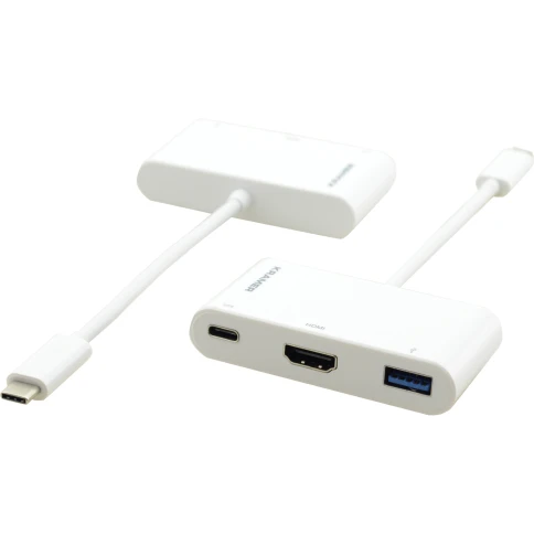 Переходник USB 3.1 тип C вилка на HDMI розетку, USB 3.0 розетку и розетку USB 3.1 Type-C для зарядки мобильных устройств/ Переходник USB 3.1 тип C вилка на HDMI розетку ADC-U31C/M2 фото 5