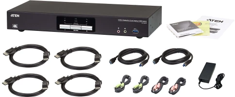2-Поротовый USB3.0 4K DisplayPort Dual Display KVM переключатель/ 2-Port USB3.0 4K DisplayPort Dual Display KVM switch. Aten фото 4