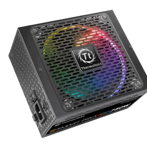 Блок питания Thermaltake ATX 750W SMART PRO RGB 80+ bronze (20+4pin) APFC 140mm fan color LED 9xSATA Cab Manag RTL [PS-SPR-0750FPCBEU-R] фото 2