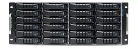 Серверный корпус/ RSC-4ET, 4U, 24xSATA/SAS HS 3,5/2,5" universal bay + 2x2,5" 15mm rear HS bay, up to 12"(W) x 13"(D) E-ATX, 12G 24-port EOB BP with 3xSFF-8643, 3x 120x25mm fan (middle), 1200W 1+1 redundant 80+ Platinum, 28" slide фото 2