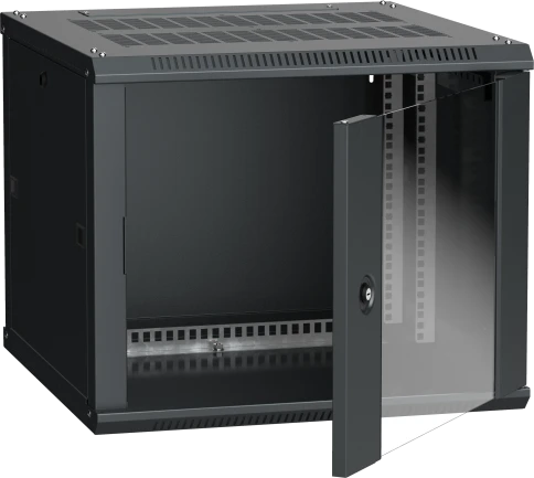 Шкаф LINEA W 9U 600x600 мм дверь стекло, RAL9005 фото 2