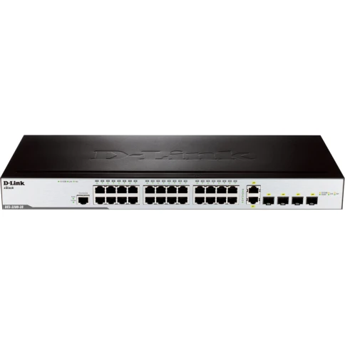 Сетевой коммутатор/ Managed L2 Switch 24x100Base-TX, 2x1000Base-X SFP, 2xCombo 1000Base-T/SFP, Surge 6KV, CLI, RJ45 Console, Dying Gasp фото 1