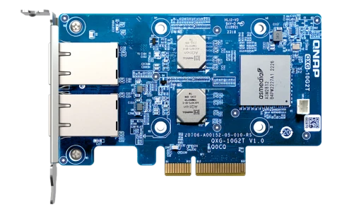 Сетевая карта/ QNAP QXG-10G2T Dual-port BASET 10GbE network expansion card; low-profile form factor; PCIe Gen3 x4 фото 7
