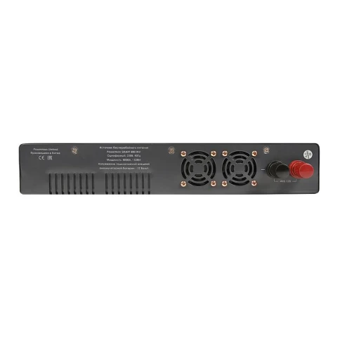 Источник бесперебойного питания/ POWERMAN Smart 800 INV, black, line-interactive, 800VA/480W, 140-275V, 2 Euro sockets, external battery 12V from 45Ah to 200Ah (not included), charging current 13A, LCD display, wall-mounted, 410mm x 268mm x 70mm, 8.98 kg. фото 4