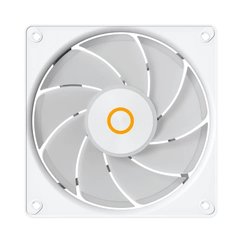 Кулер для корпуса/ Case Cooler Ocypus Gamma F12 Elite WH ARGB REVERSE BLADE (120x120x25mm, 4-pin PWM, ARGB, 56CFM, 26dBA, 1800RPM, White) фото 6