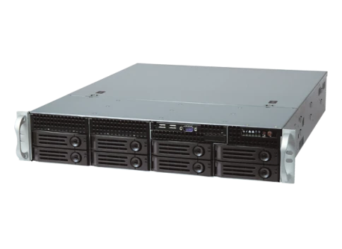 Серверный корпус/ 2U chassis; ATX, Micro-ATX, Mini-ITX MBs; 8-port 12 Gbps SAS/ SATA to SAS BP; 8 x 3.5'' hsb + 2 x 3.5" internal; 7 x LP/ HL slot; 550W (1+1); no rails фото 1