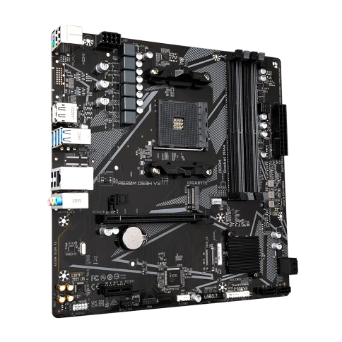 Материнская плата/ MB GIGABYTE AMD A520 sAM4, 4xDDR4(128GB), HDMI 2.1/DP, 1xPCIe 3.0x16, 1xPCIe 3.0, 1xLAN, 4xSATA 6Gb/s, 1xM.2, 4xUSB 3.2, 4xUSB 2.0, 1xPS/2, mATX фото 3