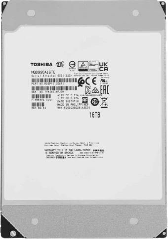 Жесткий диск/ HDD Toshiba SAS 16Tb 3.5" Server 7200 12Gbit/s 512Mb 1 year warranty фото 2