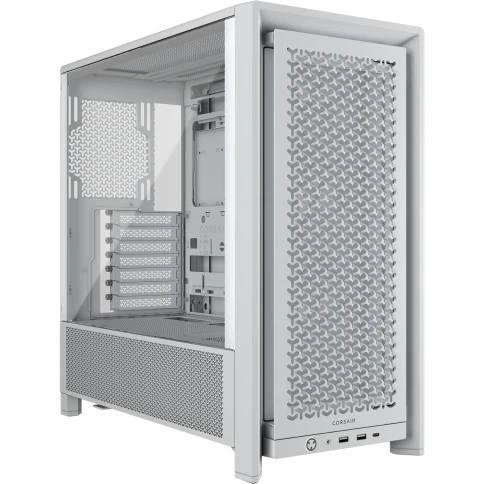 Корпус без блока питания/ Case Corsair Frame 4000D RS, Midi-Tower, TG, 3x120mm, 2xUSB-A 3.2, 1xUSB 3.2 Type-C, E-ATX, ATX, mATX, mITX White фото 1