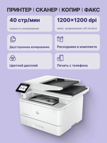Лазерное МФУ/ HP LaserJet Pro 4103fdw фото 3