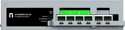 Коммутатор/ Неуправляемый PoE коммутатор Gigabit Ethernet, 4 PoE+ порта 1000 Мбит/с, 2 порта 1000 Мбит/с RJ45 Uplink, БП 65Вт фото 2