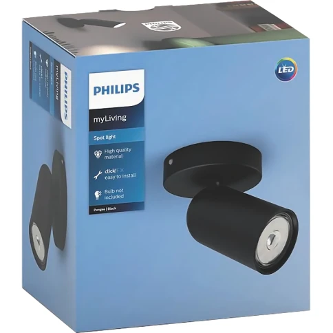 Philips PONGEE single spot black 1xNW 230V фото 2