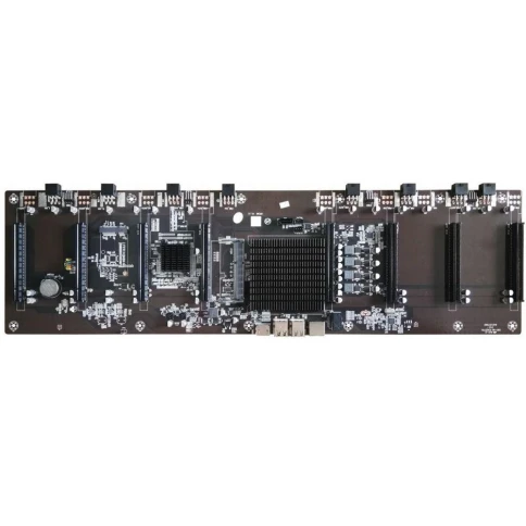 Материнская плата с ЦПУ Afox AFHM65-ETH8EX Intel HM65+ Intel Celeron,1XDDR3-1600MHZ,8XPCI-EX16,1XSATA2,1XMSATA2,100LAN MATX, RETAIL PACK, RTL {10} (783903) фото 1