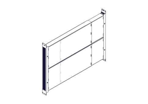 Longitudinal cable channel for cabinets of the Uniprom series, 1U, black фото 1
