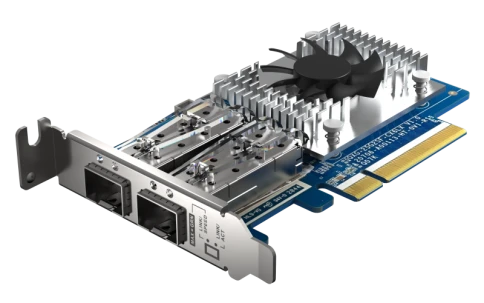 Сетевая карта/ QNAP QXG-25G2SF-CX6 Dual Port 25 GbE SFP28 PCIe Gen4 x8 NIC фото 2
