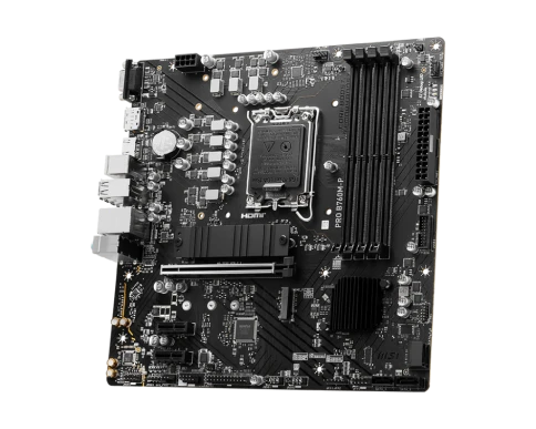 Материнская плата/ MB MSI INTEL B760 s1700, 4xDDR5(256GB), D-SUB/HDMI 2.1/DP, 1xPCIe 4.0x16, 2xPCIe 4.0, 1xLAN, 4xSATA 6Gb/s, 2xM.2, 1xUSB-C, 1xUSB 3.2, 4xUSB 2.0, 2xPS/2, mATX фото 3