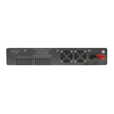 Источник бесперебойного питания/ POWERMAN Smart 500 INV, black, line-interactive, 500VA/300W, 140-275V, 2 Euro sockets, external battery 12V from 33Ah to 200Ah (not included), charging current 10A, LCD display, wall-mounted, 410mm x 268mm x 70mm, 7.74 kg. фото 4